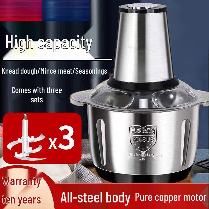 Automatic German Electric Meat Grinder & Garlic Chopper - Multifunctional Food Processor
