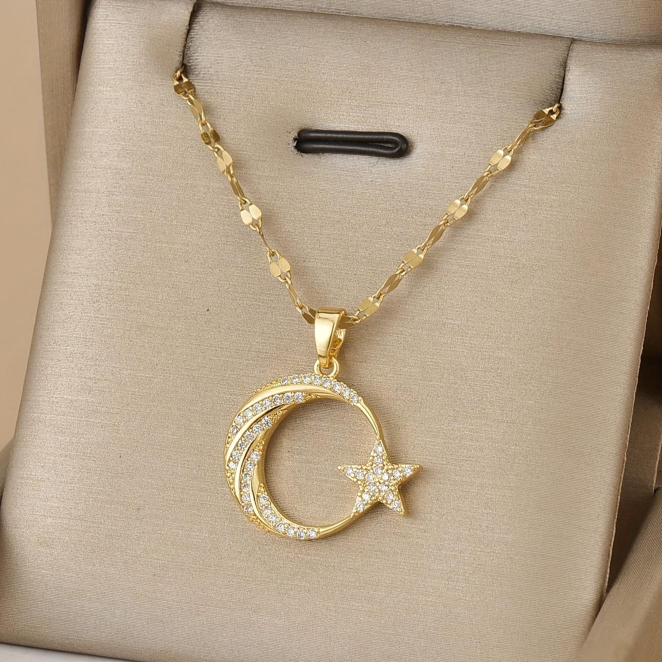 1Full diamond-plated gold-plated cubic zirconia star