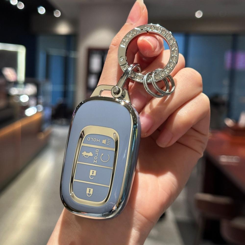 Tpu Car Key Case Cover Key Fob Cover Keyring For Honda Civic 11Th Gen Ve-1 Accord Accord Vezel Pilot Freed Crv