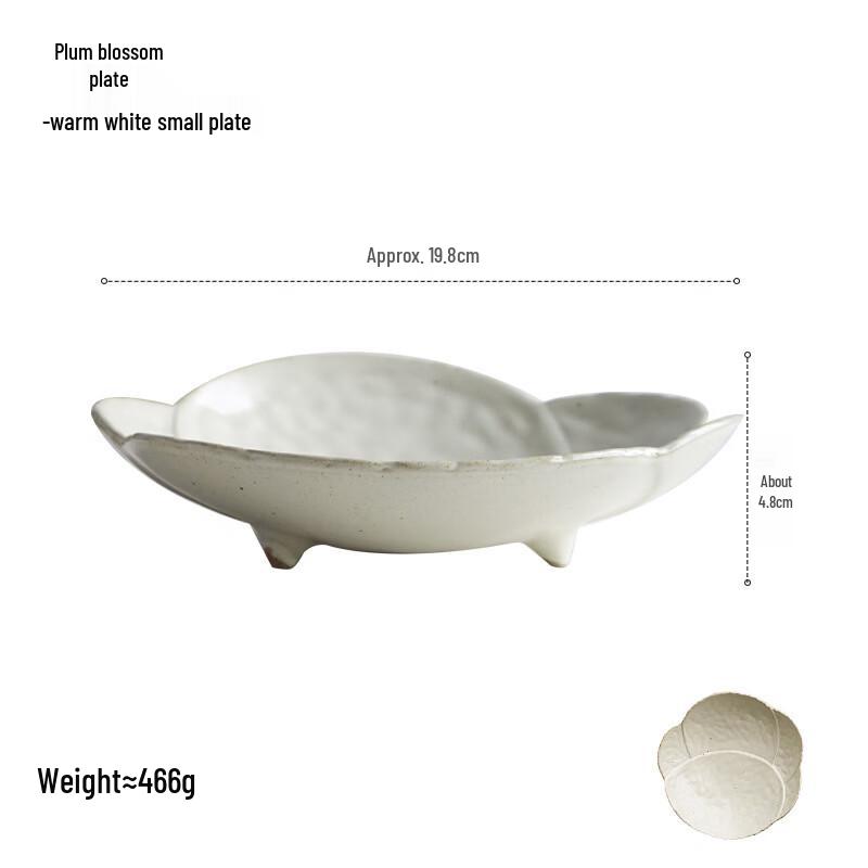 ZISIZ Japanese Ceramic Tripod Plate