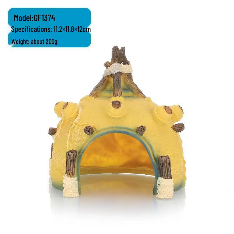 Reptile Sunning & Climbing Platform with Hiding Cave for Turtles, Lizards, Snakes, and Small Pets.