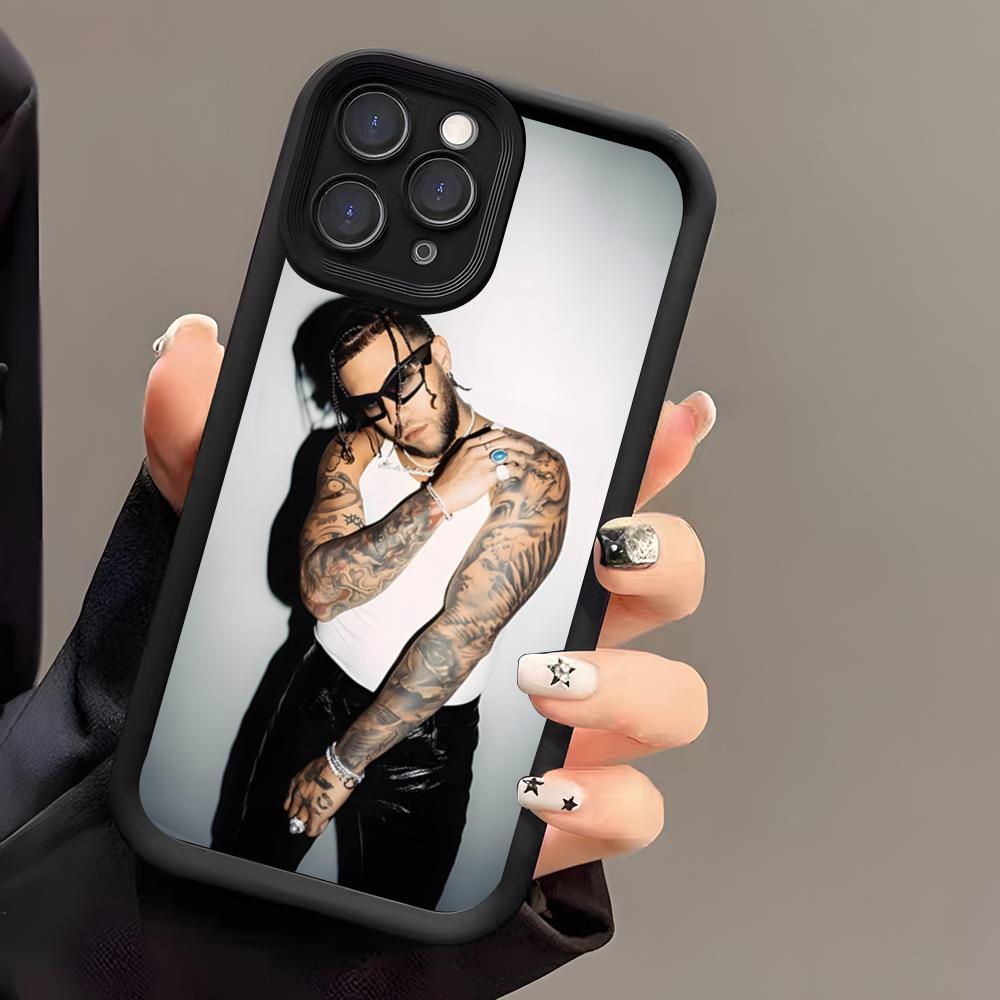 Jhayco Puerto Rico Singer Phone Case For IPhone 17 Air 16 E 15 14 Plus 13 12 11 Pro Max Black Sky Eye Stepped Protective Case