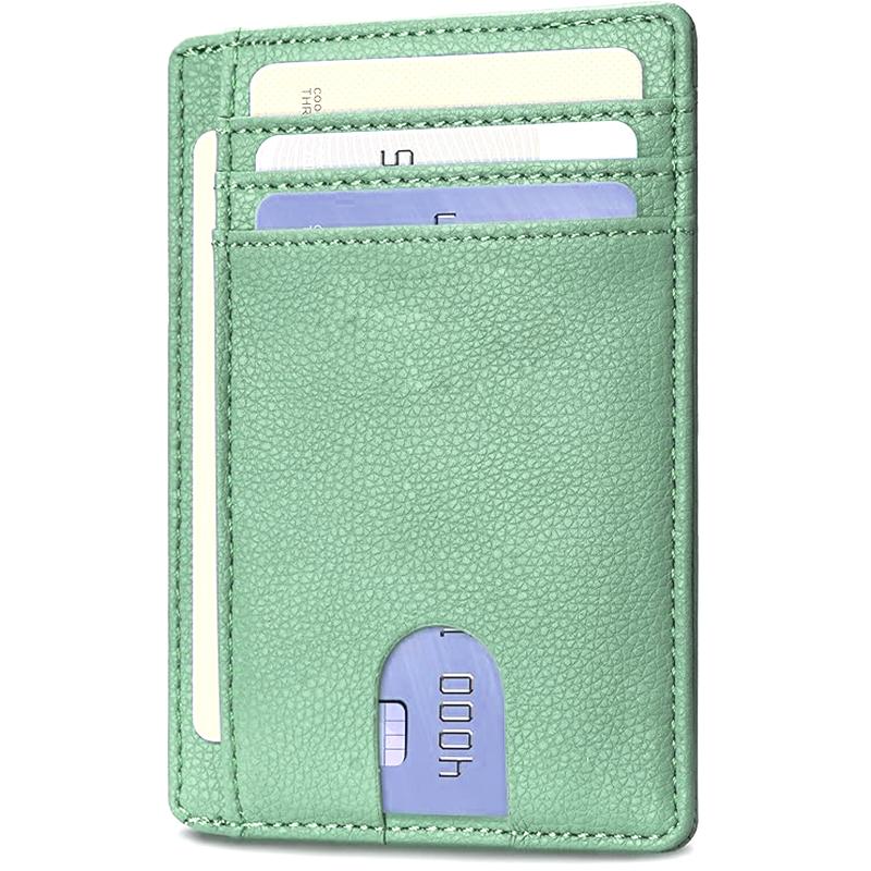 

Slim Minimalist Front Pocket RFID Blocking Leather Wallets for Men and Women