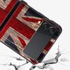 Phone Case for Samsung Galaxy Z Flip 3 4 5 6 Folding Black Shell National Flag RU FR UK For Samsung Z Flip4 Flip5 PC Hard Cover
