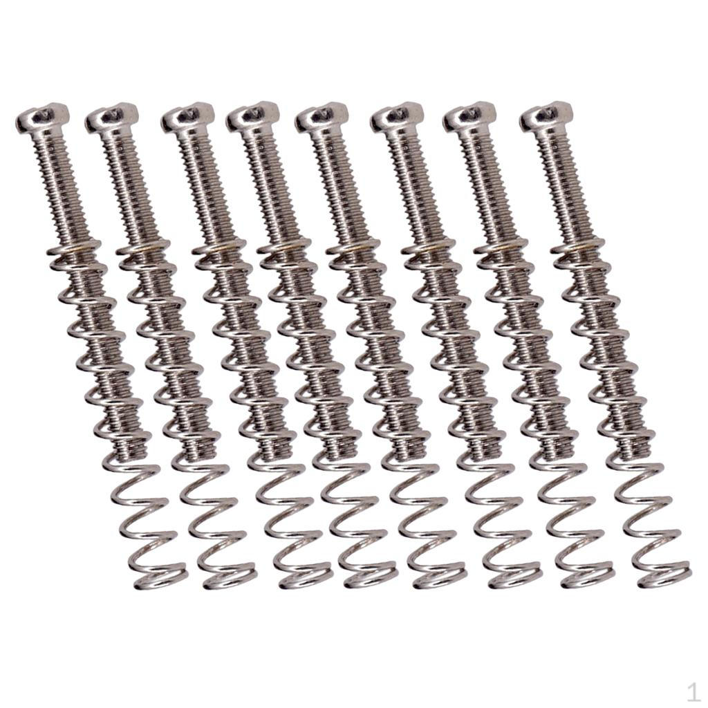 

Пружины с винтами звукоснимателя с двойной катушкой для электрогитары серебряный