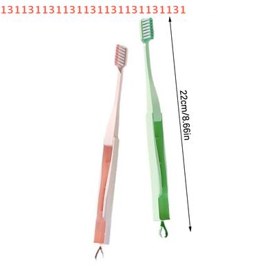 1 Pcs Travel Business Toothbrush Oral Cleaning Tools Foldable Toothbrush Portable Adult Soft Bristle Plastic Folding Toothbrush