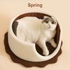 Cat House Cookie Designed Kitten Bed Cozy Removable Pet Nest Washable Warm Hideaway For Puppy Sleeping Hiding Room Home
