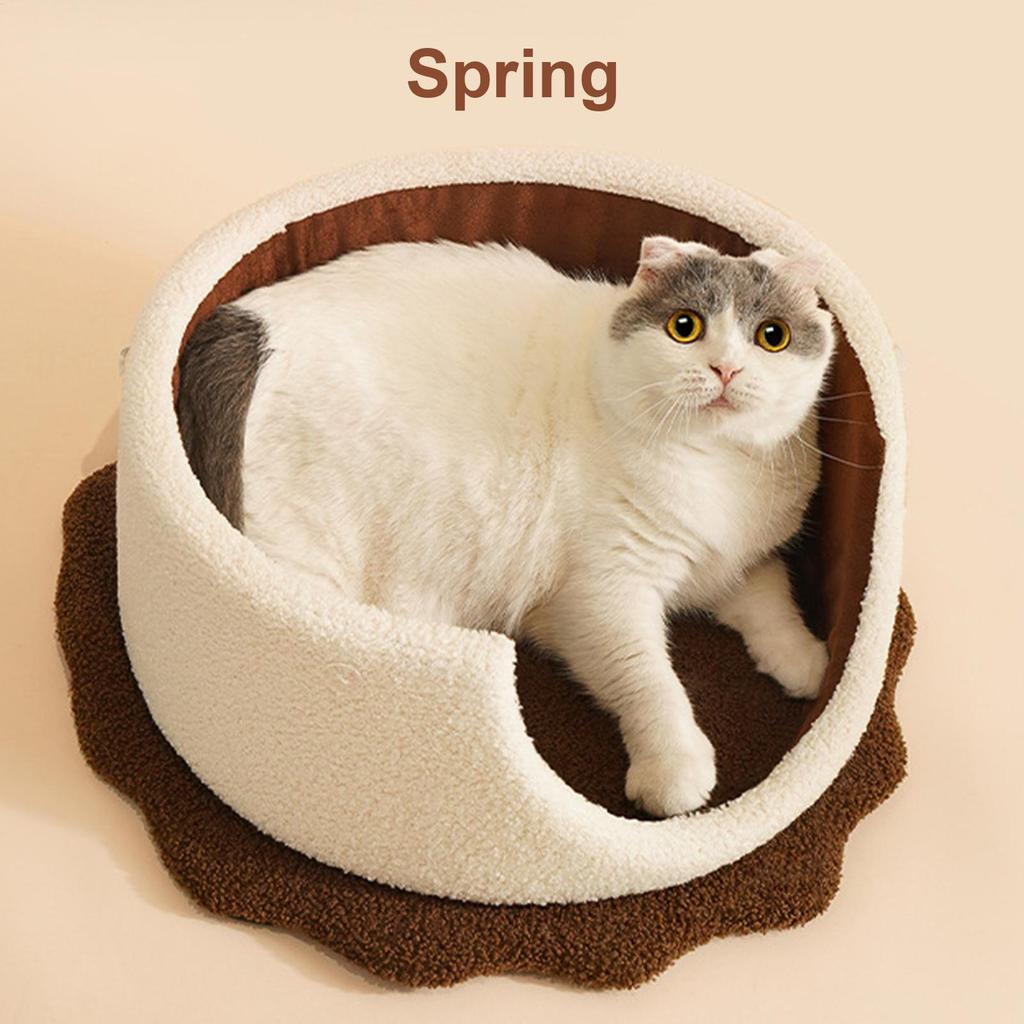 Cat House Cookie Designed Kitten Bed Cozy Removable Pet Nest Washable Warm Hideaway For Puppy Sleeping Hiding Room Home