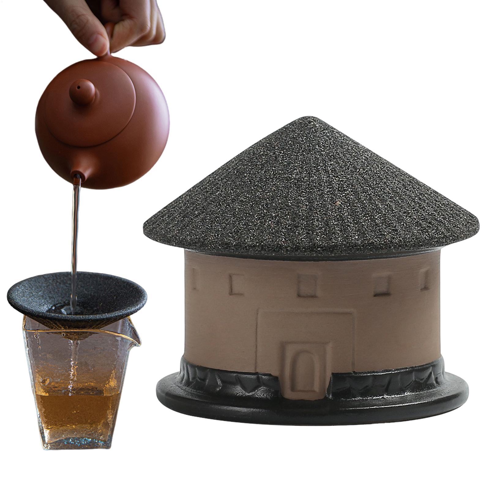 

Tulou Shape Loose Tea Infuser Ceramic Tea Filter Ceramic Coffee Filter With Bracket, Reusable Ceramic Steeper Desk Decor China Mainland