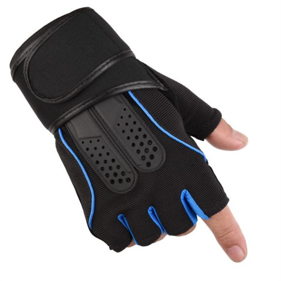 1 Paio Guanti Fitness Antiscivolo Allenamento Forza Mezza Dita Outdoor Sollevamento Pesi Allenamento Sportivo
