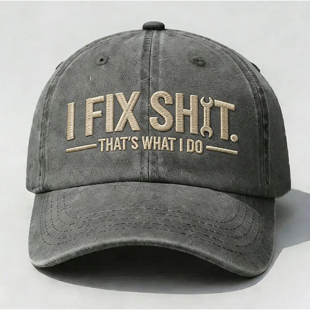 Unisex Letter Embroidered Hat Retro Distressed Embroidered Baseball Cap