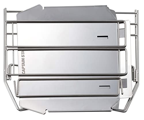 Captain Stag Solo Light Grill, lightweight and compact stainless steel fire pit with storage bag (UG-93)