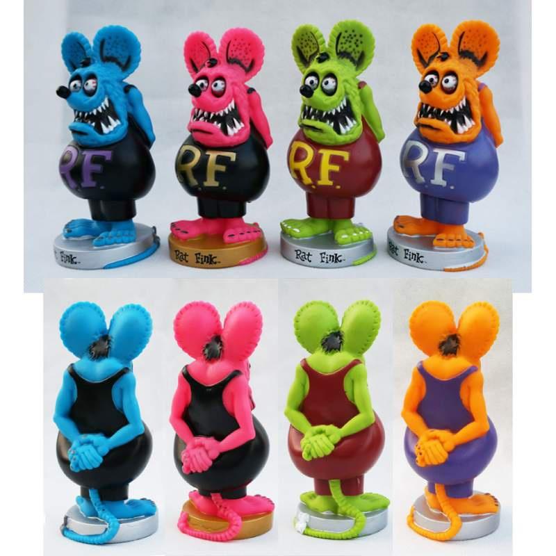 Niedliche Rat Fink PVC Sammlerfigur in auffälligen Farben mit Verpackung