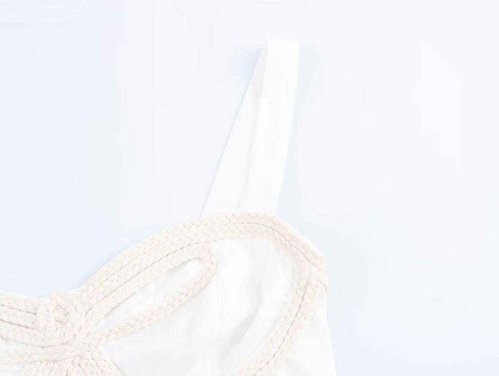 2025 Spring Women's European & American Fashion Simple Short Sling Top