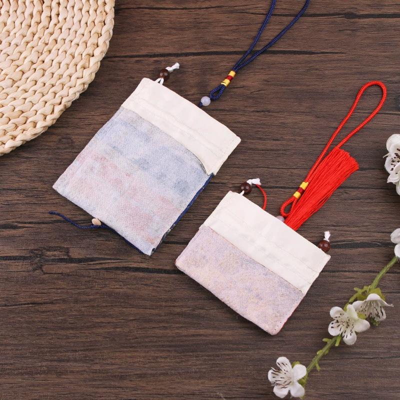 1PC Embroidery Jewellery Bag Flower Satin Reusable Storage Pouches Elegant Gift Bags Traditional Brocade Drawstring