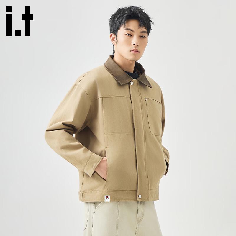 Men's Relaxed Fit Cotton Lapel Jacket