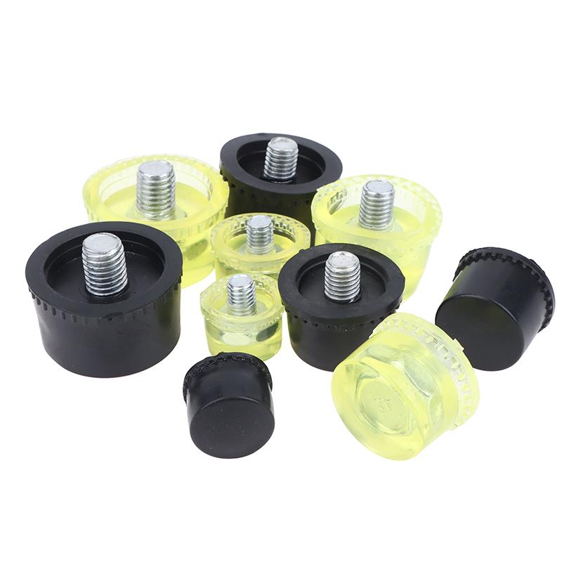 1 Pair Of Double Face Tap Rubber Hammer Head 25Mm 30Mm 35Mm 40Mm 45Mm Yellow Black Hammer Replacement Striking Head