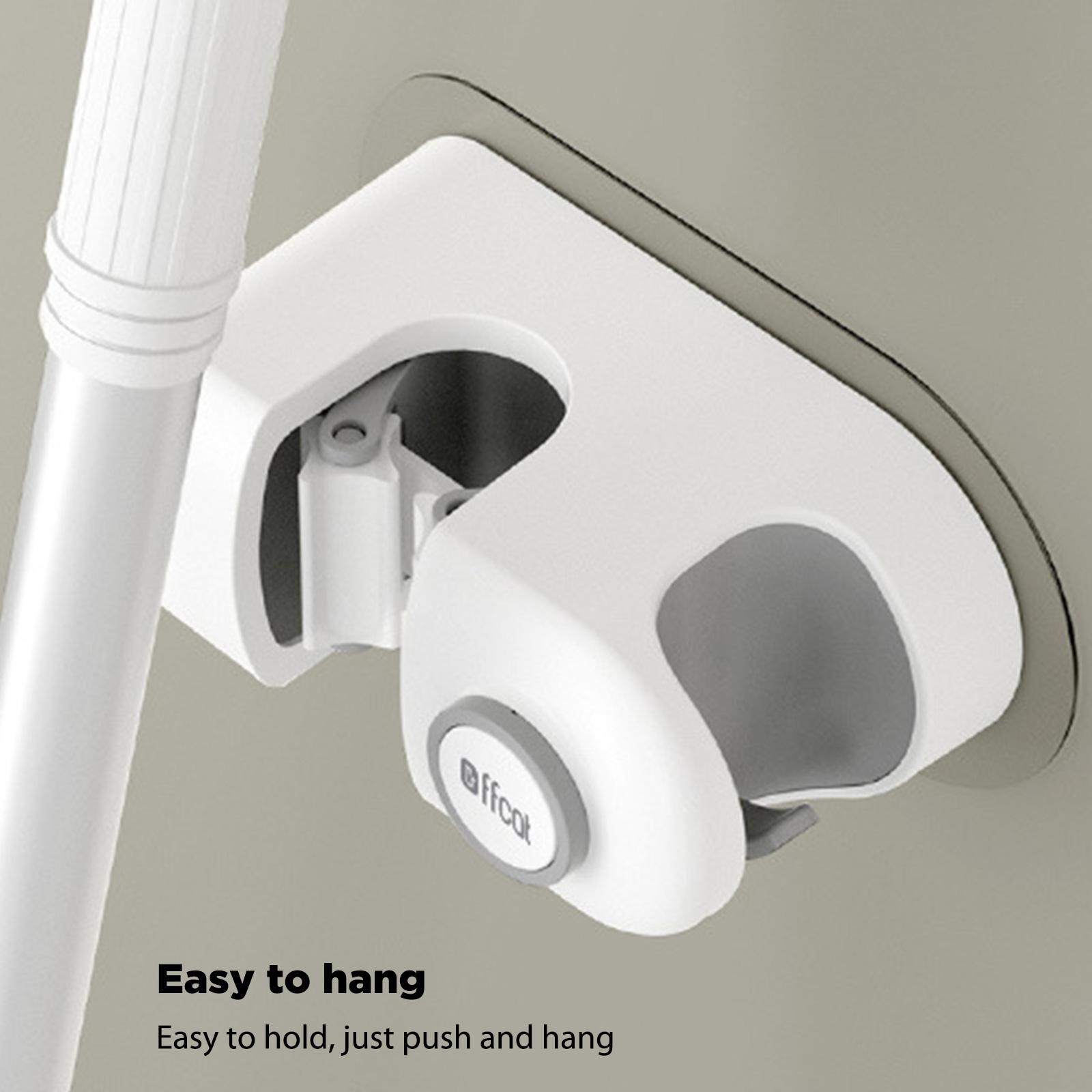 

Traceless Broom Hanging Tools Brush Organizer Holder Bathroom Accessories (Grey) China Mainland