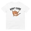 Don't Care Funny Cat Licking Balls Unisex Cotton T-Shirt Adult Humor TeeAnime Pattern Y2KGraphic Y2K Vintage Luxury High Quality