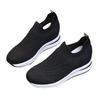 2025 Women's Thick Soled Sports Shoes Spring New Mesh Breathable Casual Shoes Fashionable Height Increasing Travel Shoes