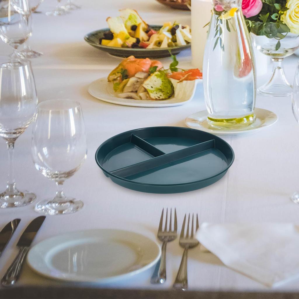 NUOLUX Lunch Divided Plates for and Scandinavian Dishwasher and Microwave Set of Cafe Style Plates, Single-Plate Pasta, Curry, Salad, Stylish, Design,