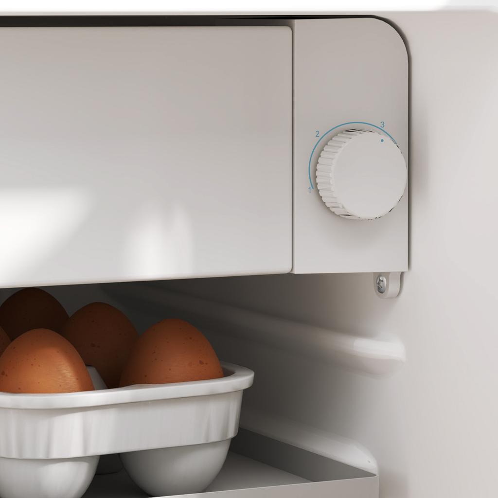 46 Litre Lockable Countertop Fridge - Cream White