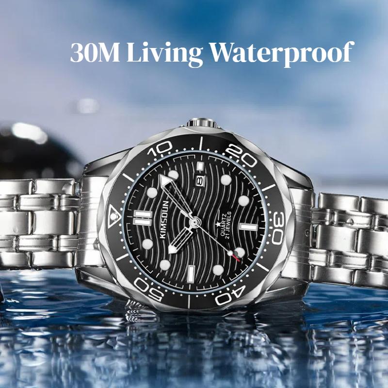 KIMSDUN Casual Fashion Quartz Men's Watch Date Waterproof Luminous Sports Business Men's Wrist Watch