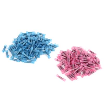 200PCs Crimp Connector Shrink Terminal Cable Protector Waterproof Butt Kit Double‑Wall