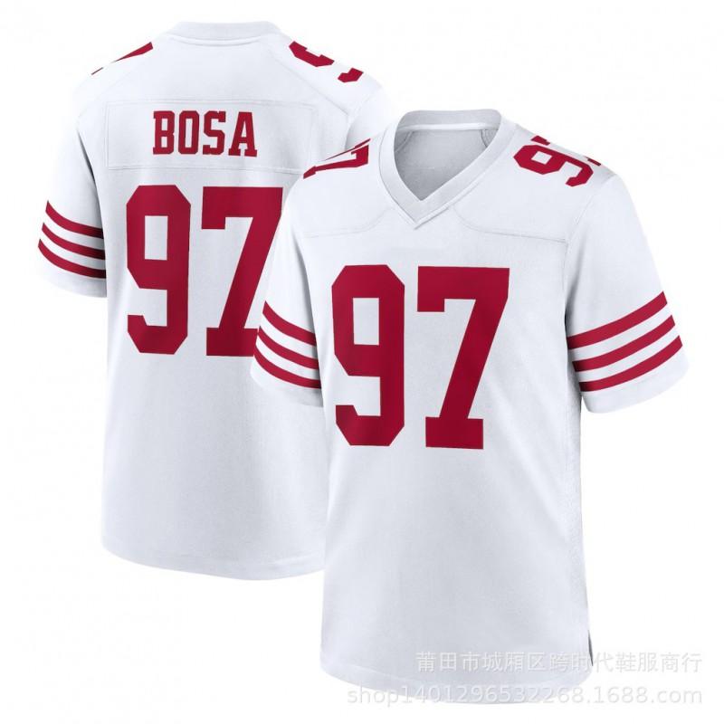 NFL 49ers Football Jersey 13 Purdy 97 Bosa Embroidered Team Sports Fan Apparel