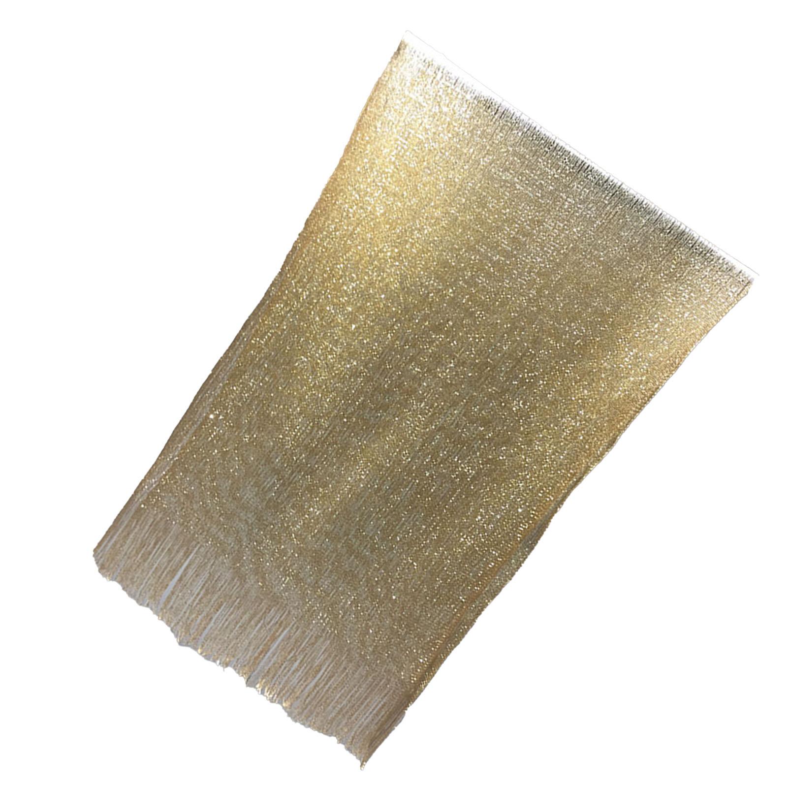

Shawl Wrap Scarf Artificial Polyester Yarn Lightweight Wrap Scarf for Spring Autumn Gold