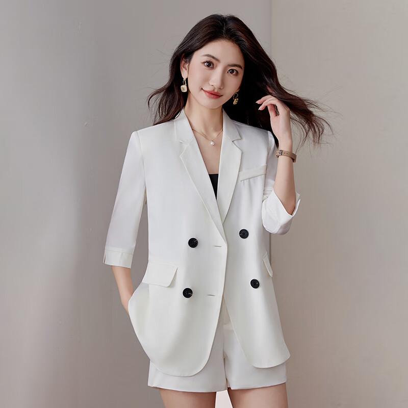 Women's Summer Half-Sleeve Blazer & Shorts Set