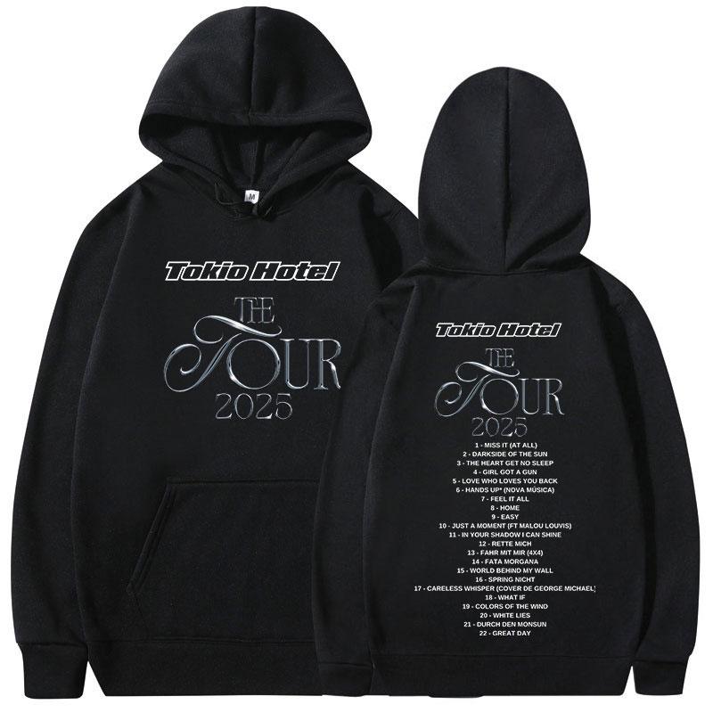 Německá Rocková Kapela Tokio Hotel The Tour 2025 Mikiny Pánské Dámské Módní Hip Hop Mikiny Ležérní Oversized Dlouhý Rukáv Pulovry