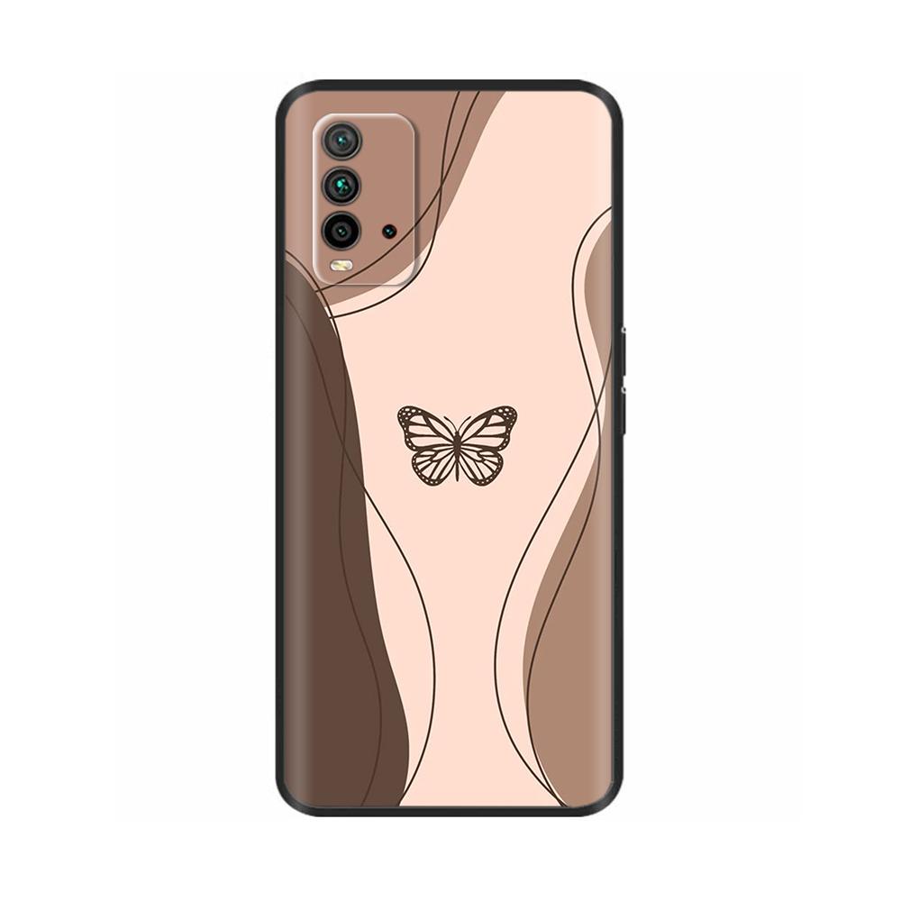Für Redmi 9T Hülle Blumen Weiche Handyhülle Rückseite Für Xiaomi Redmi 9T 9 T Redmi9T Hüllen Schlankes Silikon Coque Anti-Fall Fundas