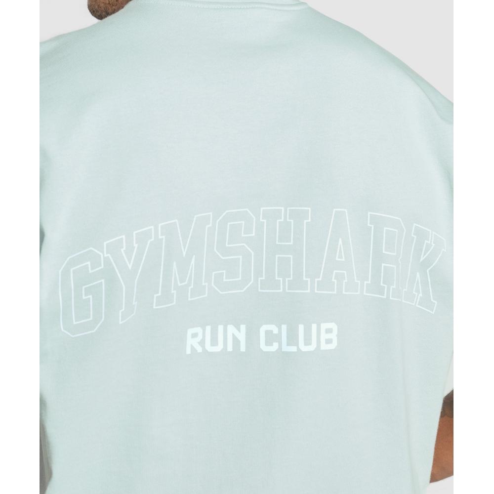 Gymshark Running Graphic T shirT Cool Blue A7a2k Ucvd