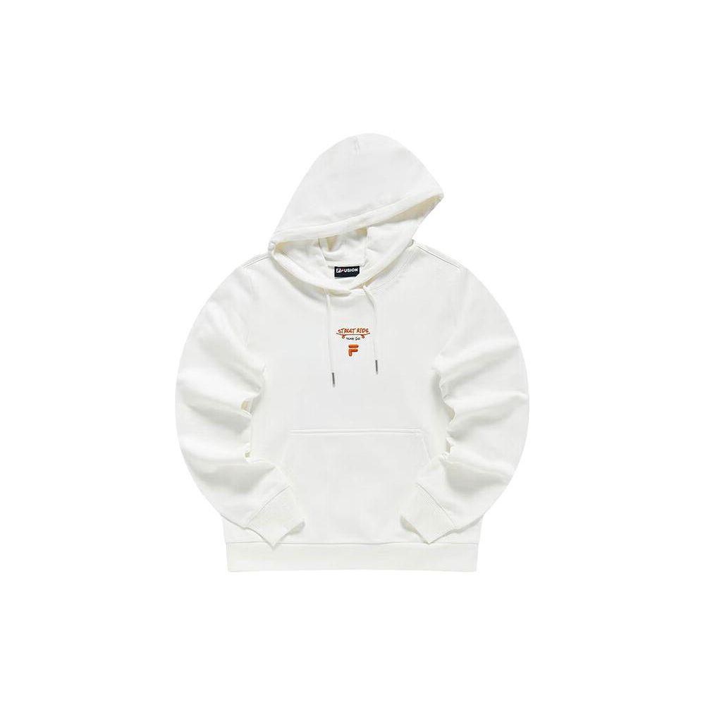 FILA Printed Letter Hooded Pullover Sweatshirt Women sweatshirt White T11W311203F-WT S
