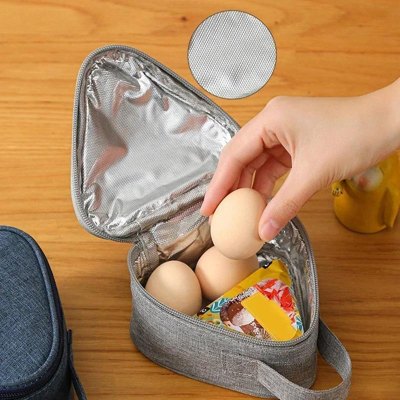 Mini Triangular Insulation Bag Aluminum Foil Thermal Cooler Lunch Tote Student Rice Bag Lunch Box Bento Lunch Carry Bags
