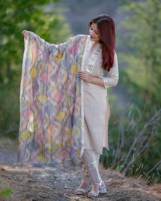 Indian Designer Top Tunic Kurta Pant Dupatta Set Women Party Wear Salwar Suit Kurti Dress