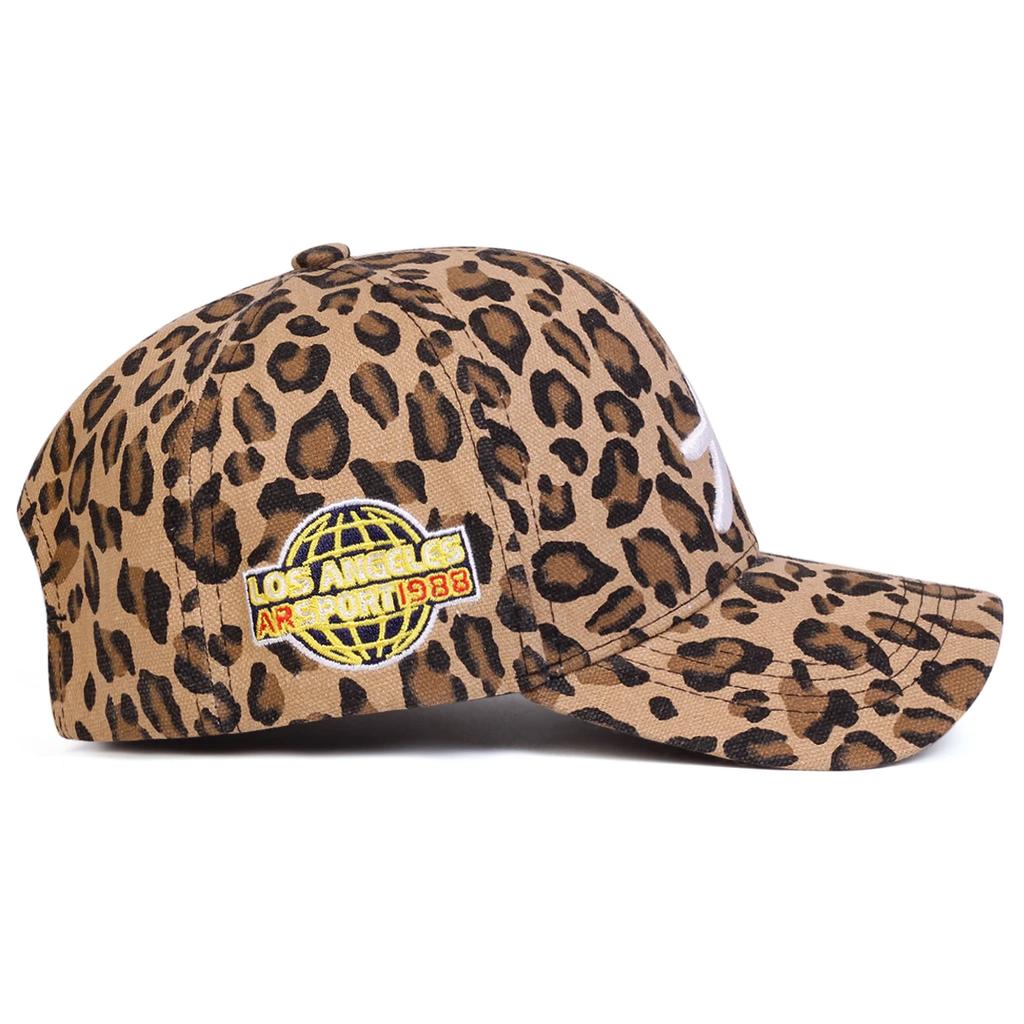 Baseball Print Leopard Stitching Stitched Embroidered Alphabet A Neutral Gender Women  Men For Caps Spring And Autumn Outdoor Adjustable Casual