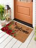 1Pcs Anti Fatigue Kitchen Rugs, Peony Butterfly  Print Waterproof Non-Slip Thick Cushioned Kitchen Mat Heavy Duty Comfort Standing Mat for Kitchen