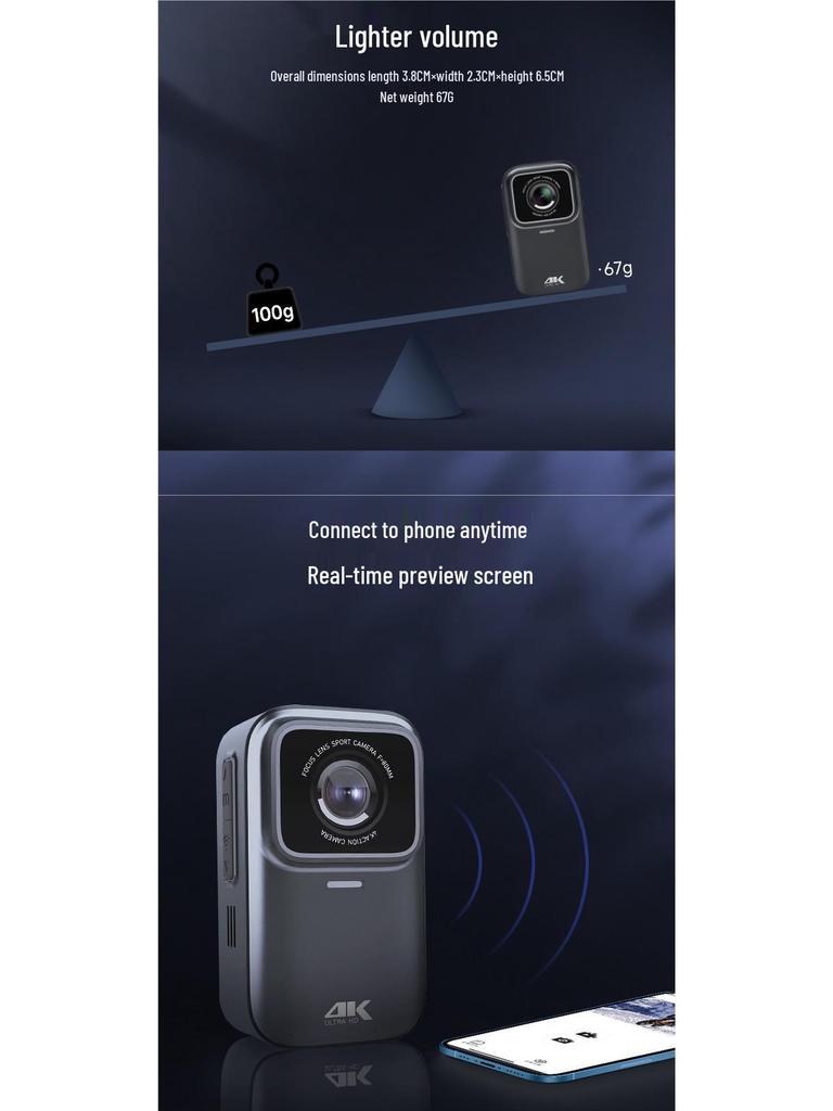 G10 4K HD Motorcycle Helmet Dash Cam with Thumb Control