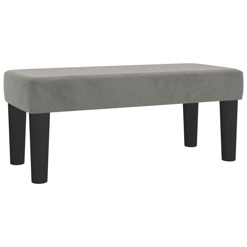 Vidaxl Letto Continentale Con Materasso, Grigio Chiaro, Velluto, 90X190 Cm