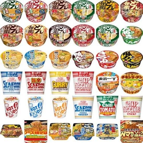 Popular Cup Noodles Random Assortment 12 Types Pieces Set Nissin FoodsToyo Suisan (Maruchan) Donbei Noodle Gotsumori Menzukuri Demae Iccho Yakisoba
