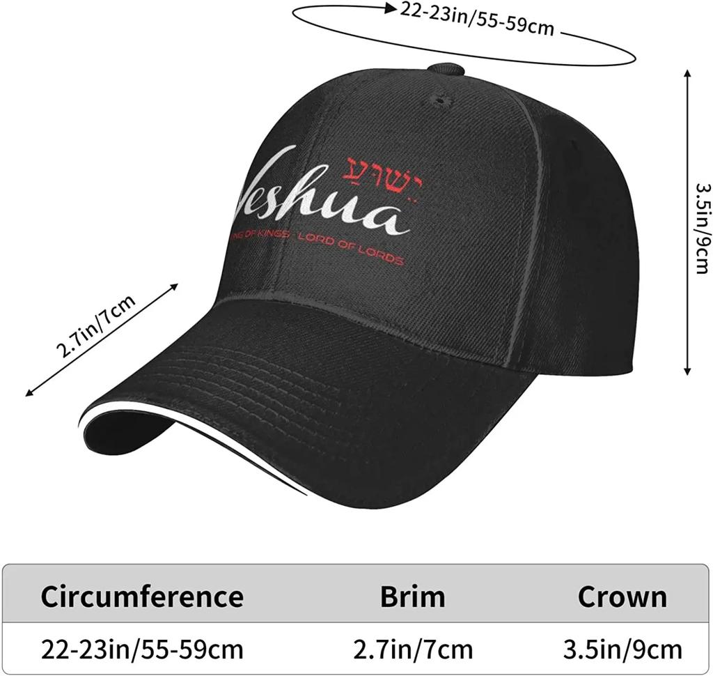 Yeshua Jesus Christian Hat for Unisex Women Adjustable Dad Trucker Hats Classic Baseball Cap