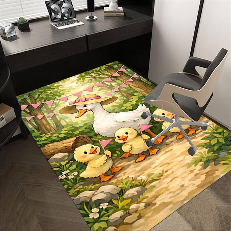 

1PC Ducklings Forest Non-Slip Floor Carpet Compatible for Office&Living Room&Bedroom&Dining room - Flat - Weave Machine-S0367 60cm by 90cm