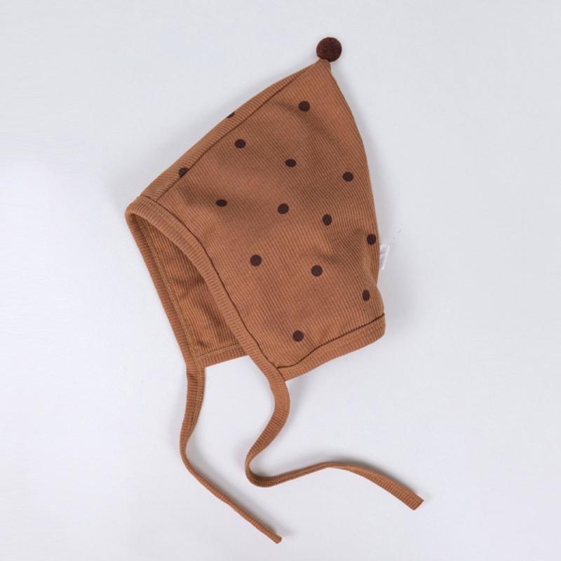 Earflap Hat with Strap Baby Hat Spring Autumn Bonnet Hat Ear Protection Caps Soft Breathable Hat for Infant 2-10 Months