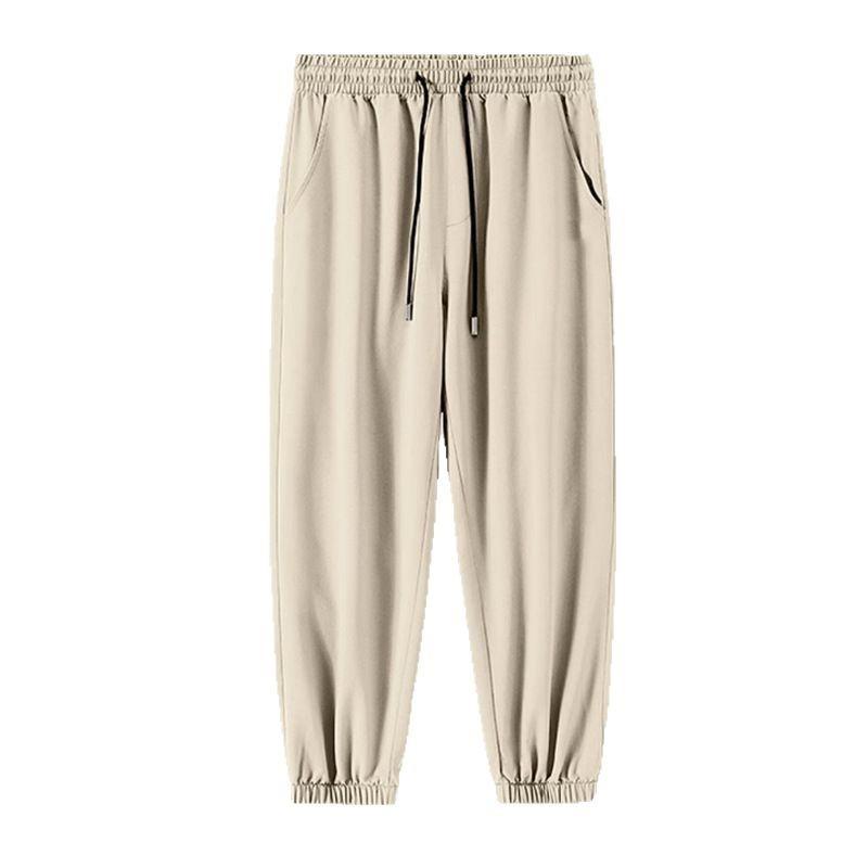 Ice Pants Men's Ice Silk Large Size Tie Sports Casual Pants
