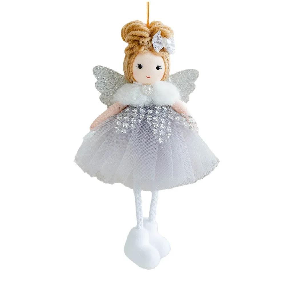 

Cute Wings Doll Christmas Angel Doll Christmas Celebrations Festive Doll For Home Decor Versatile Holiday Decoration сірий колір
