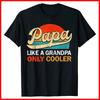 Mens PAPA Like a Grandpa Only Cooler, Funny Dad Definition Black T-Shirt Unisex T-Shirt