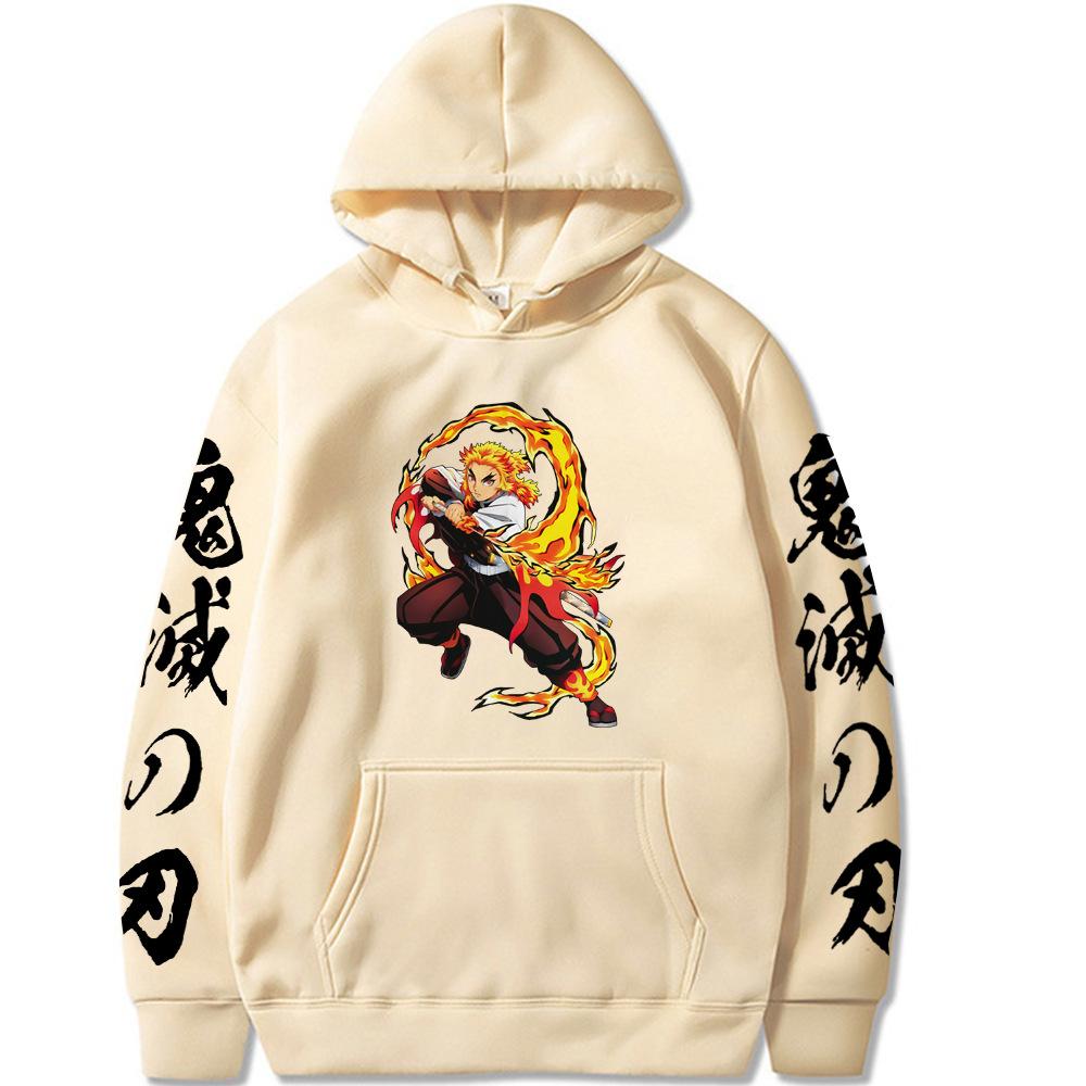 Kimetsu No Yaiba Hoodies Women Men Long Sleeve Hooded Sweatshirts Unisex Cool Streetwear Street Fashion Pullover Clothing