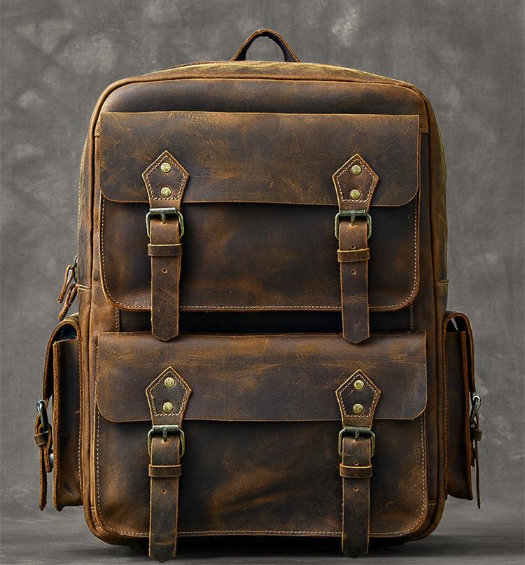 Vintage Crazy Horse īstas ādas mugursoma